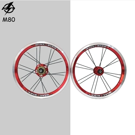 Сверхлегкая Складная велосипедная колесная пара Mialo 756g 14 дюймов колеса BYA412
