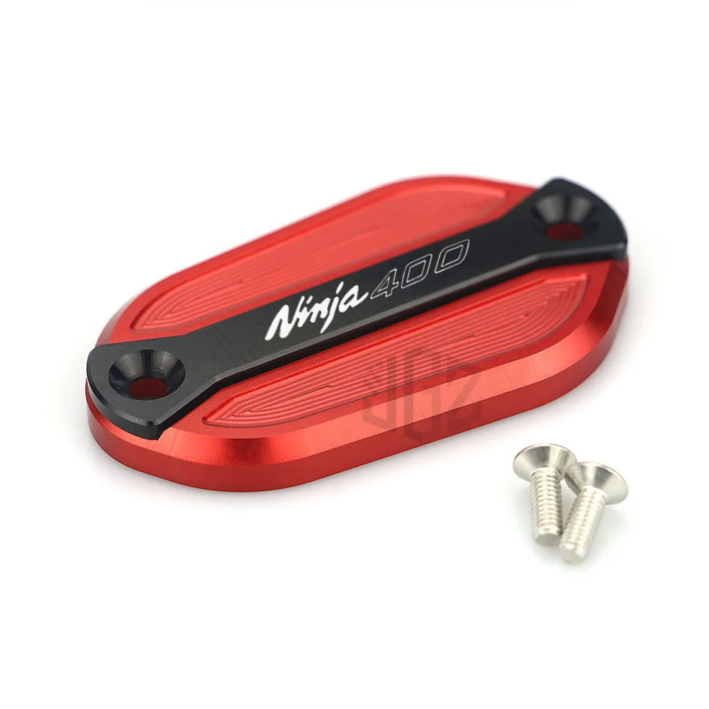 Ninja 400 Red Мотоцикл CNC алюминиевый передний тормоз резервуар жидкость крышка бака Крышка для KAWASAKI NINJA 400 Z400 модифицированные аксессуары - Цвет: Ninja 400 Red