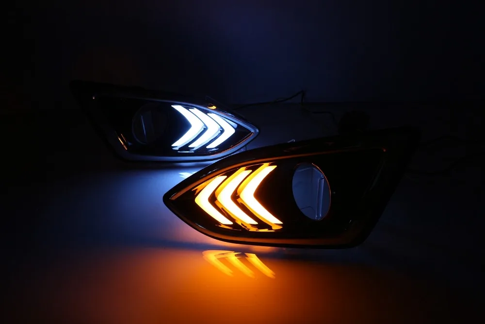 Карбо Светодиодный дневной светильник для Ford Edge DRL Дневной с singal 2015-2016 |