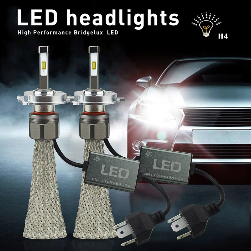 AUXITO H4 H7 H11 9005/HB3 9006/HB4 9012/HIR2 светодиодные фары автомобиля H8 H9 9004/ HB1 9007/HB5 авто лампы A1