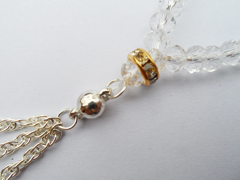 2020 новый стиль белого цвета с украшением в виде кристаллов веревкой на цепочке