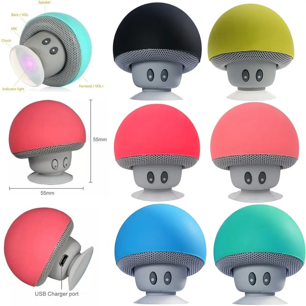 Мини Bluetooth динамик беспроводной модный мультфильм гриб стиль Bluetooth динамик s водонепроницаемый беспроводной мини Bluetooth динамик