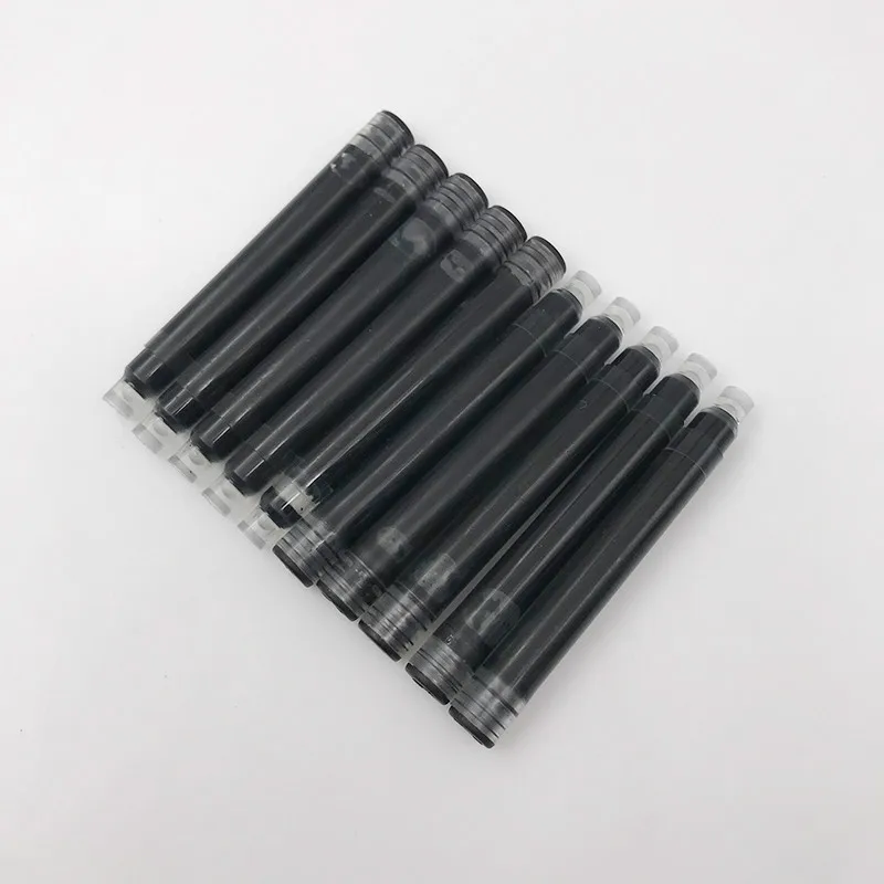 10pcs black ink Золотой зажим, перьевая ручка Jinhao 500, 1 шт./лот, 0,5 мм, студенческая практика, каллиграфия, чернильные ручки, школьные офисные принадлежности - Цвет: 10pcs black ink