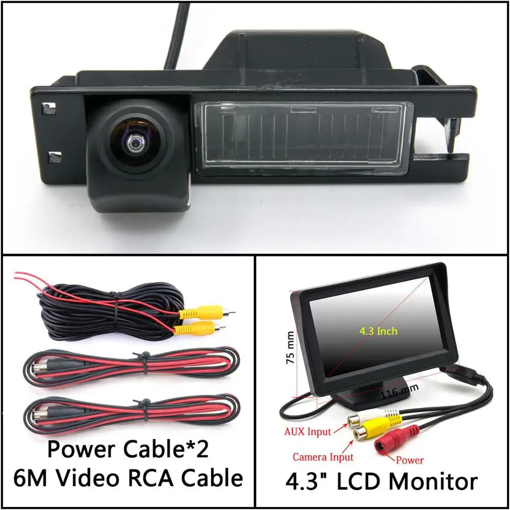 Cam Add 4.3 inch LCD 175 градусов HD камера заднего вида для Opel Astra J GTC Astra K GTC 5D Hatch 2009- Ampera 2011- монитор парковки автомобиля - Название цвета: Cam Add 4.3 inch LCD