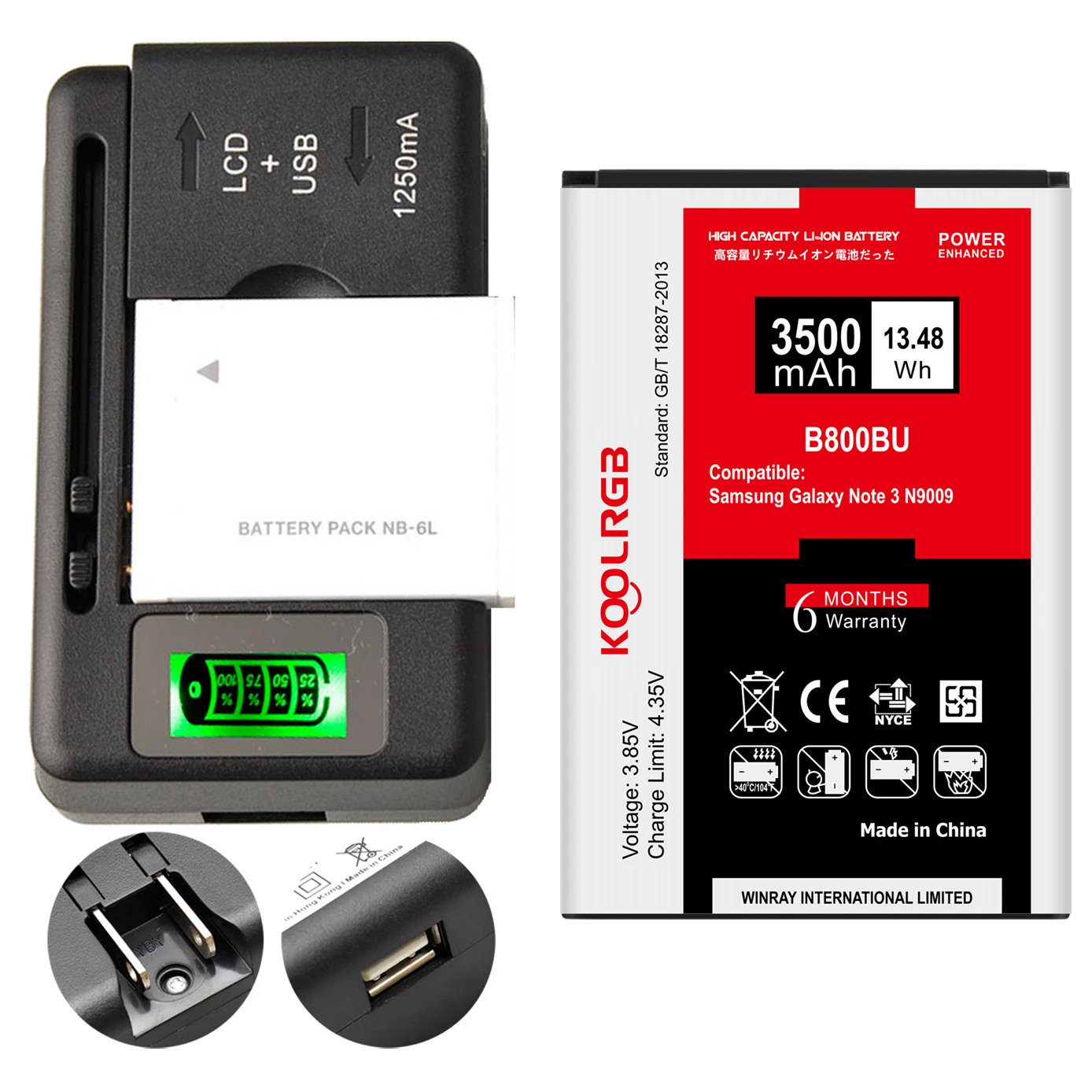 KOOLRGB для samsung Galaxy Note 3 SM N900A N900T N900V N900P высокое Ёмкость Батарея B800BC 3500 мАч B800BE +