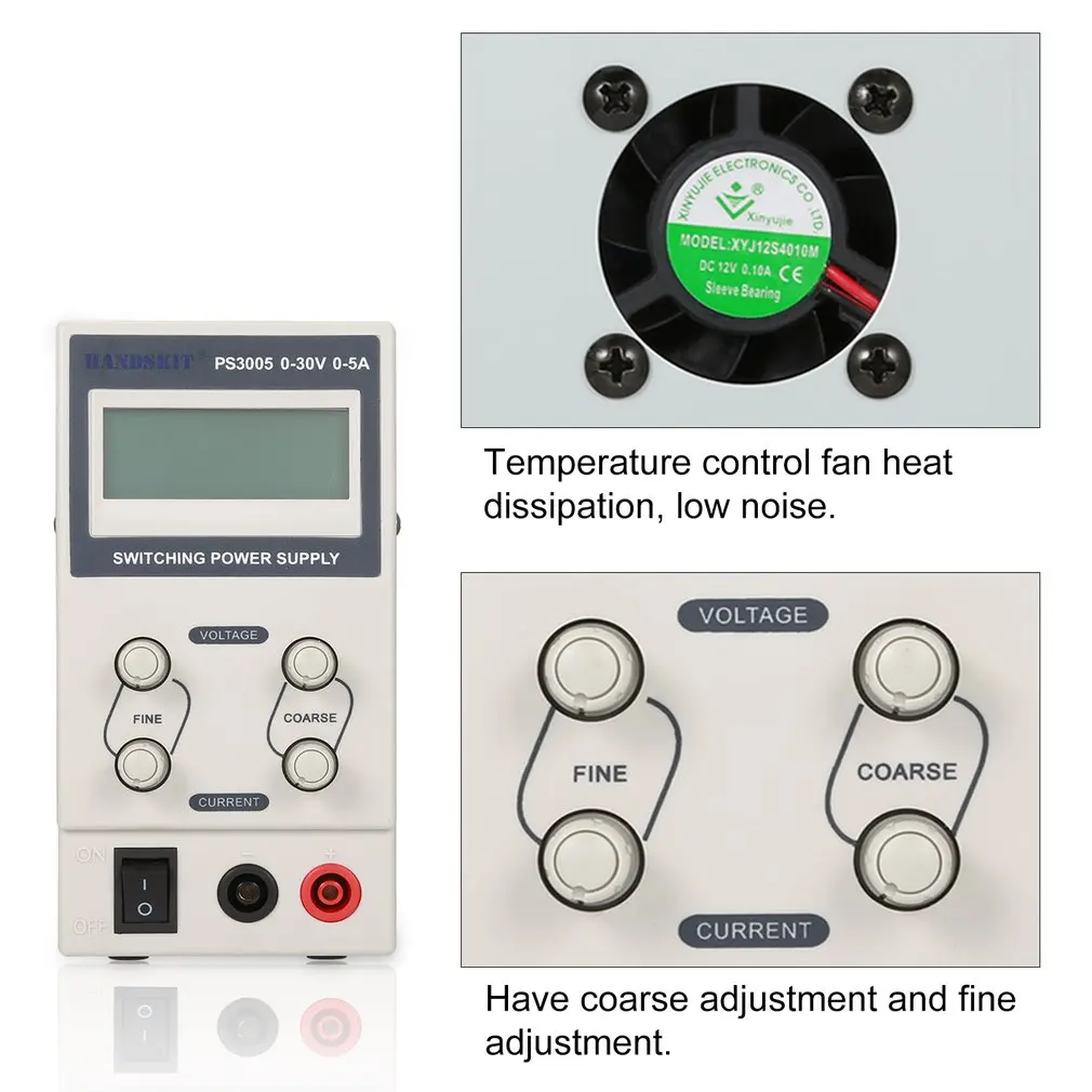 30В/5А цифровой источник питания постоянного тока регулируемое Переключение
