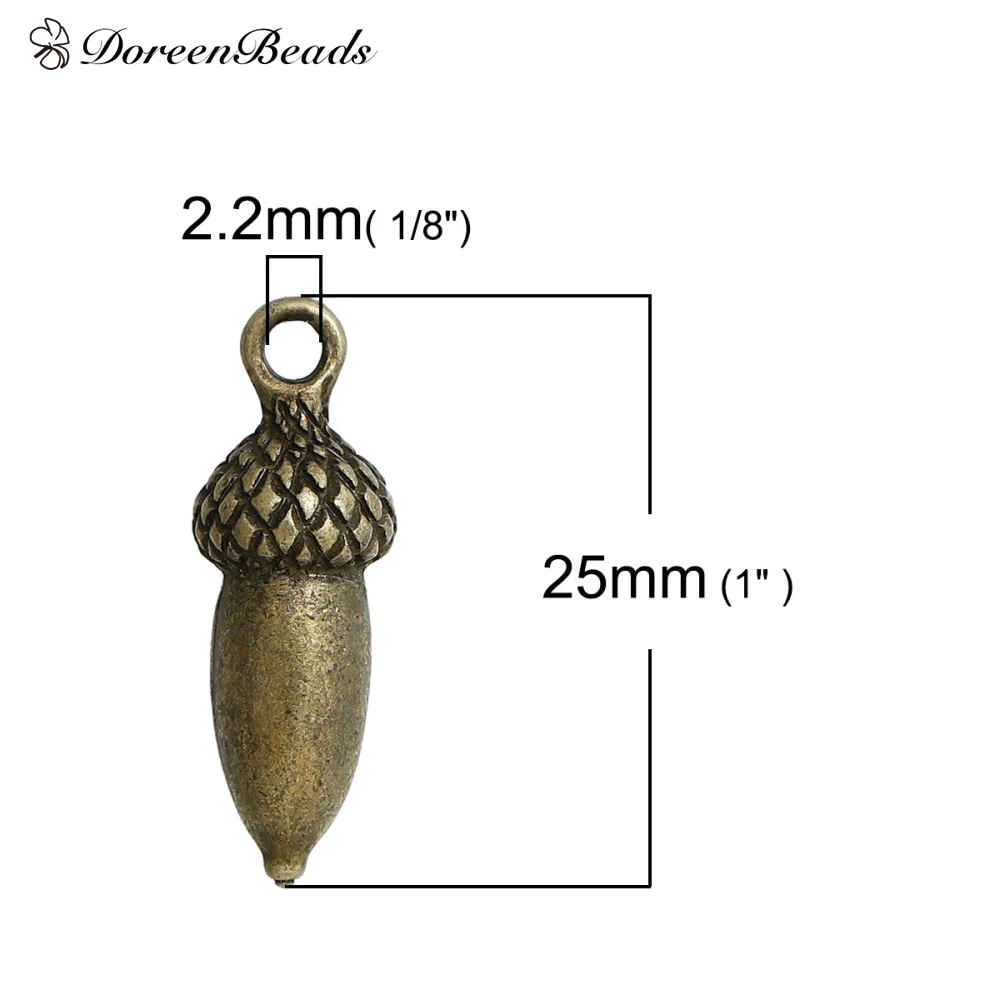 DoreenBeads цинковый сплав 3D Подвески сосновый конус античная серебряная медь золото, 10 шт - Окраска металла: 12