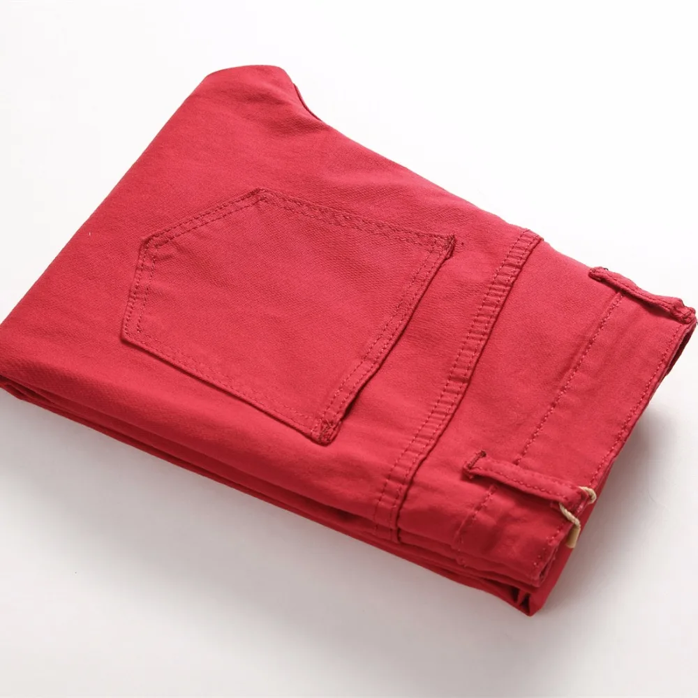 

YiQuanYiMei New Fashion Elastic jeans men casual jean Pants Slim Pencil Pants mens jeans