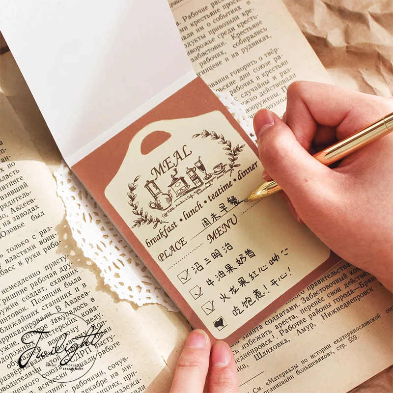 1 шт. ретро-жизнь ежедневная программа питания график эффективный список блокнот