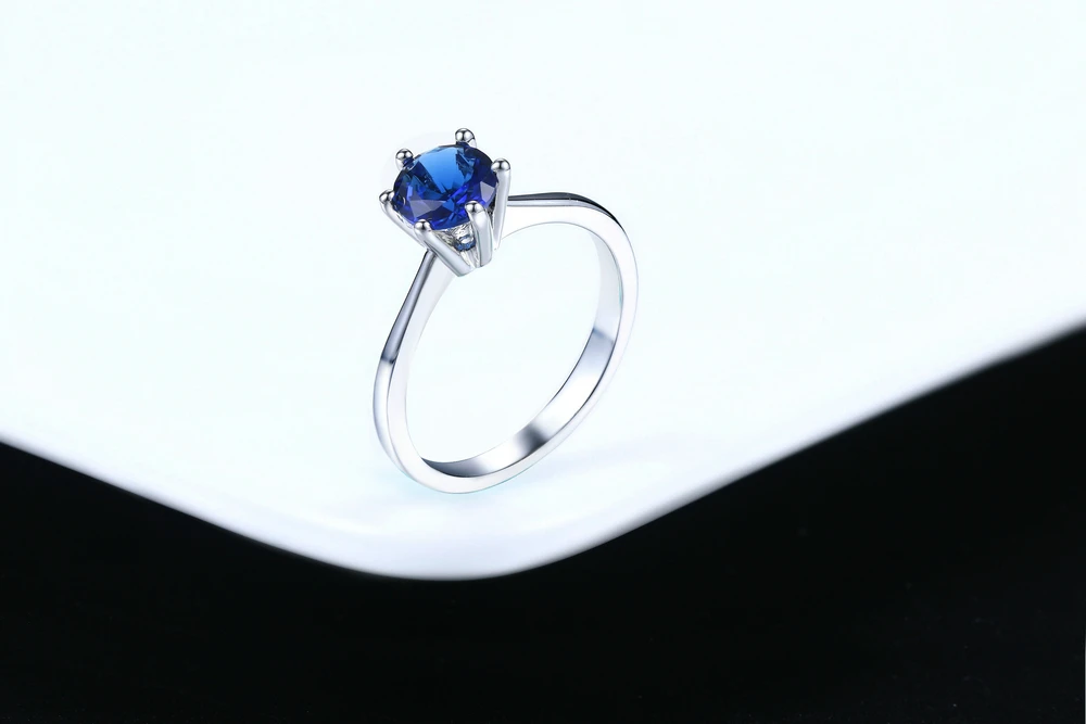Классический Простой дизайн 6 зубец сверкающий Пасьянс 1ct циркония розовое золото цвет навсегда свадебное кольцо Модные ювелирные изделия R014 R776