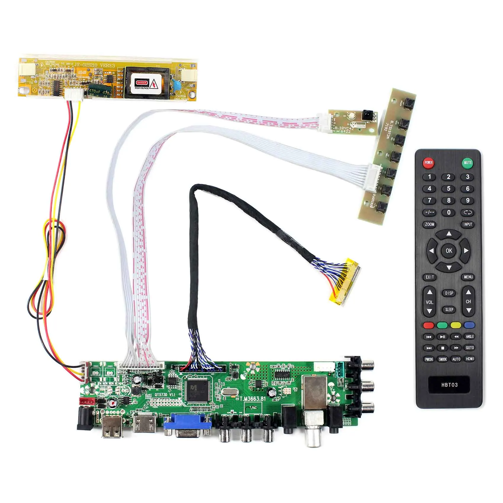 

17 inch 1440x900 lcd panel B170PW02 V0 B170PW04 V0 B170PW07 V0 V1 HD MI VGA AV USB ATV DTV LCD Controller Board T.M3663.81