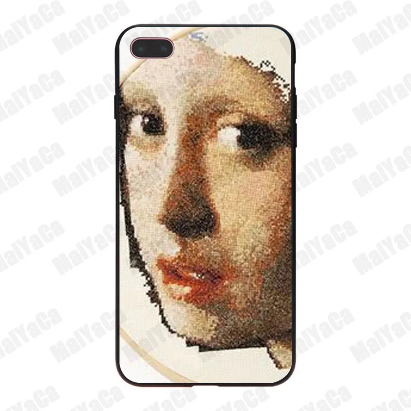 Девочка с жемчужными серьгами Vermeer Красочный милый чехол для телефона iPhone 8 7 6 6S Plus