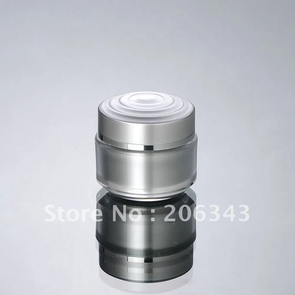 30 г Серебряная акриловая бутылка для крема косметический контейнер банка