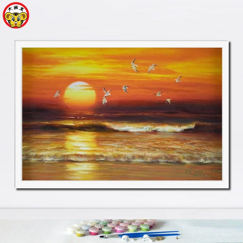 Diy картина маслом по номерам с изображением произведений искусства Раскраска на