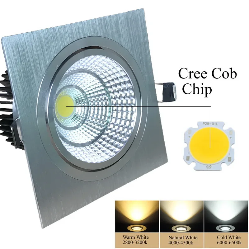 Brushed Silver Shell 5.5inch - 140mm Hot sale 20w 25w Cob Led Downlights Warm White 3000K Nature 4000K Cool 6000K CE | Лампы и