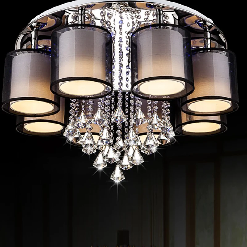Современные Хрустальные потолочные светильники lampen kristal современные черные