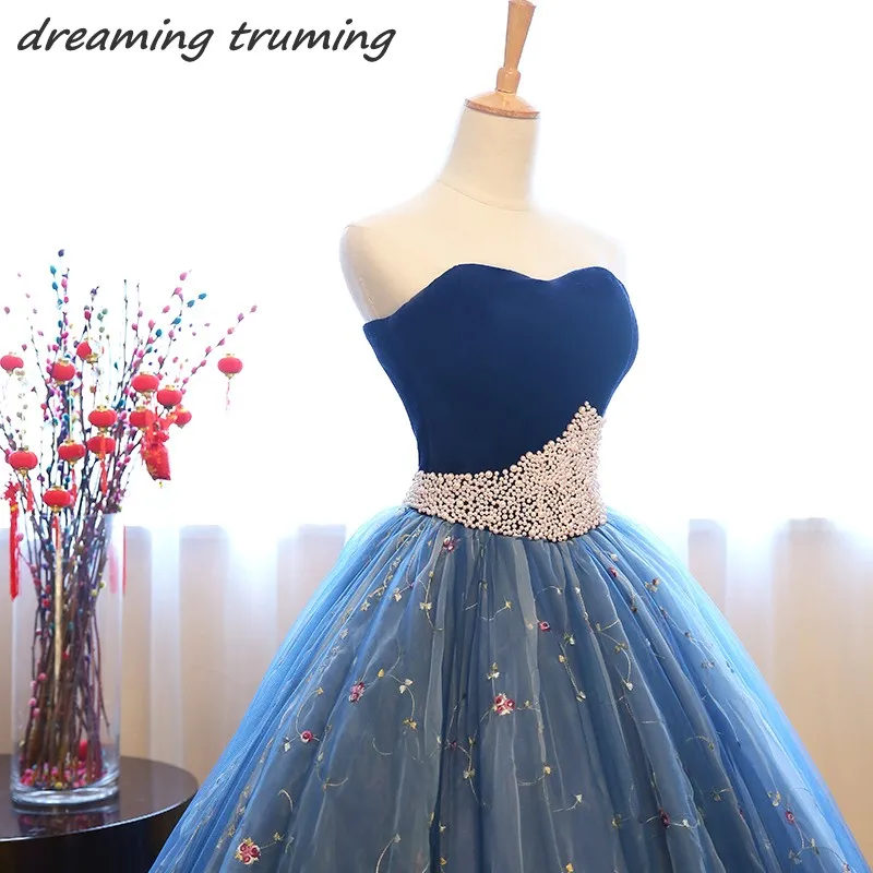 Vestidos de 15 anos пышные платья Жемчуг Тюль длинное бальное платье элегантный день рождения шик Сладкий 16 платья