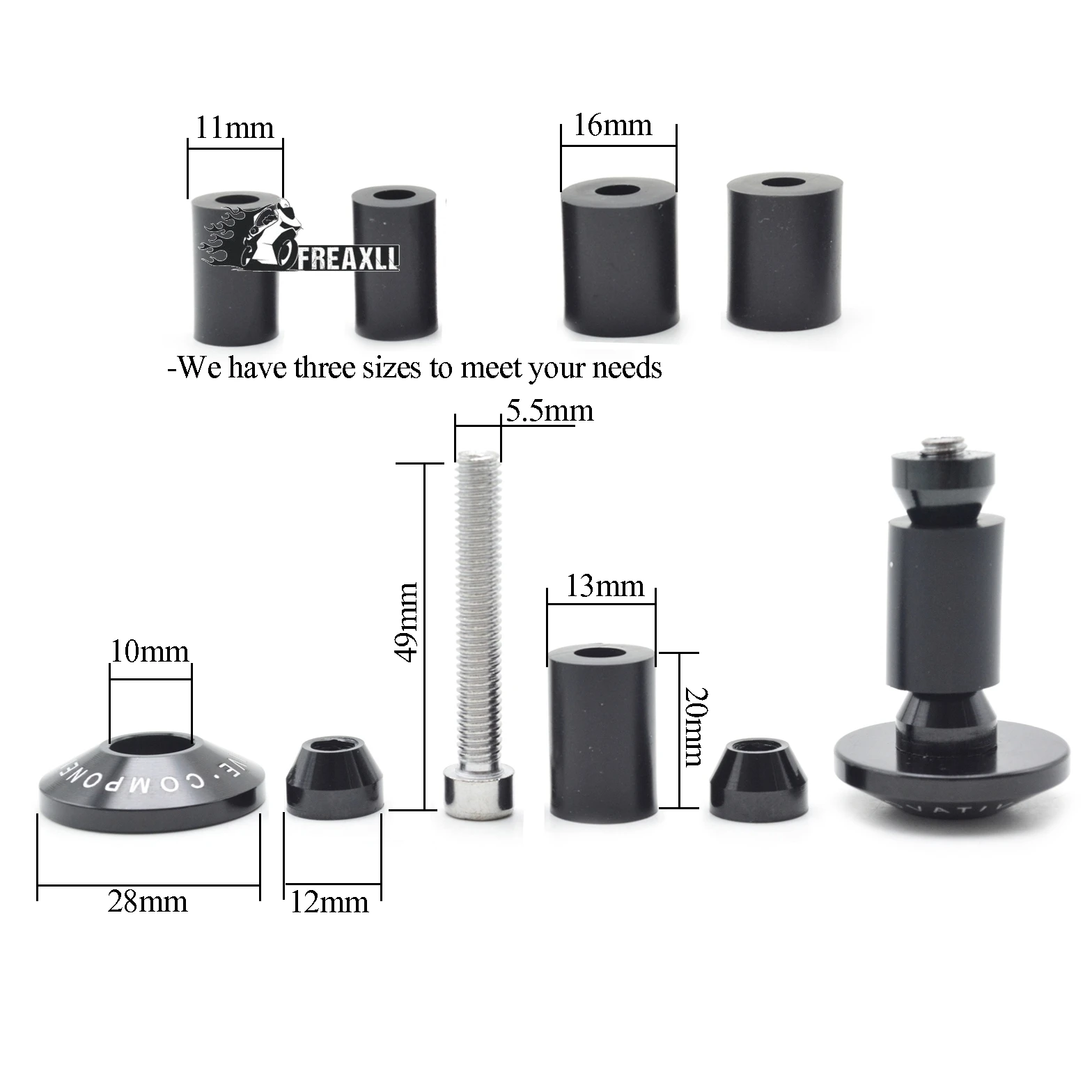 

For Aprilia SHIVER 750/ GT 2007-2016 2008 2009 2010 2011 2012 7/8''22 Motorcycle Hand Bar Handlebar Caps Grips Ends Bar