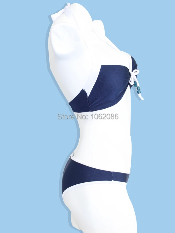 M4061 Blue Halter Bikinis for Women Cheap Brazilian Bikini |