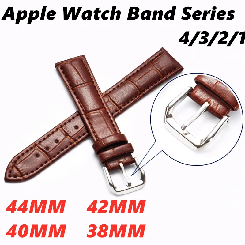 Браслет из натуральной кожи ремешок для часов Apple Watch 4 4/40 мм спортивный