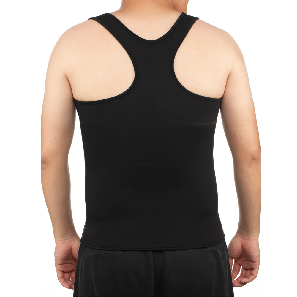 Черный, S-3XL, на молнии, мужской жилет для тренировки талии, для потери веса, корсет из неопрена, формирователь тела, сауна, пот, майка, тренировочный шейпер