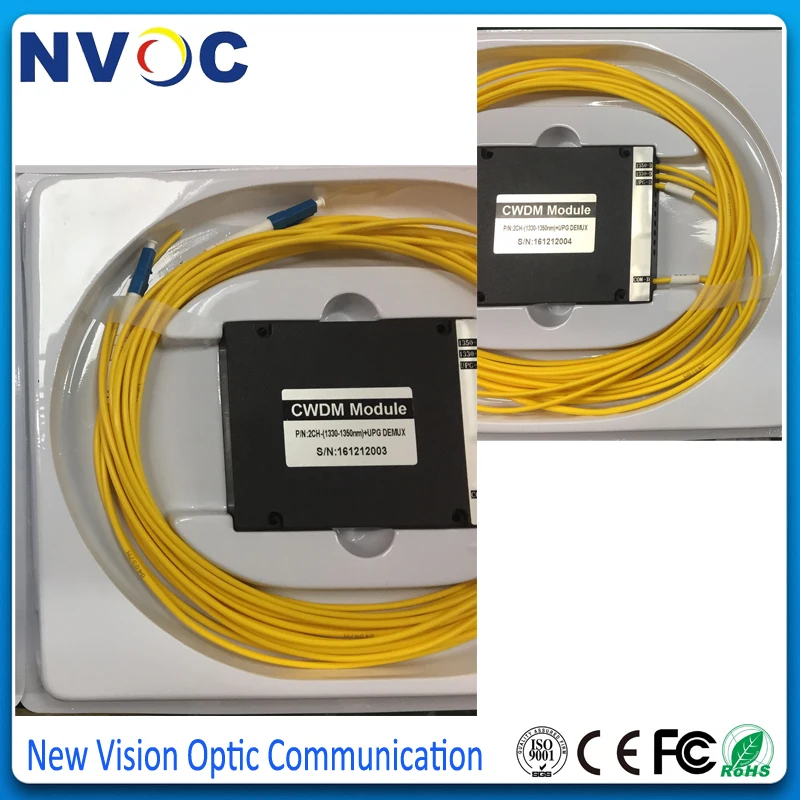 2 канальный волоконно оптический модуль CWDM Mux/Demux 1270 нм 1290 SM SX 0 мм 1 м LC/UPC коробки ABS