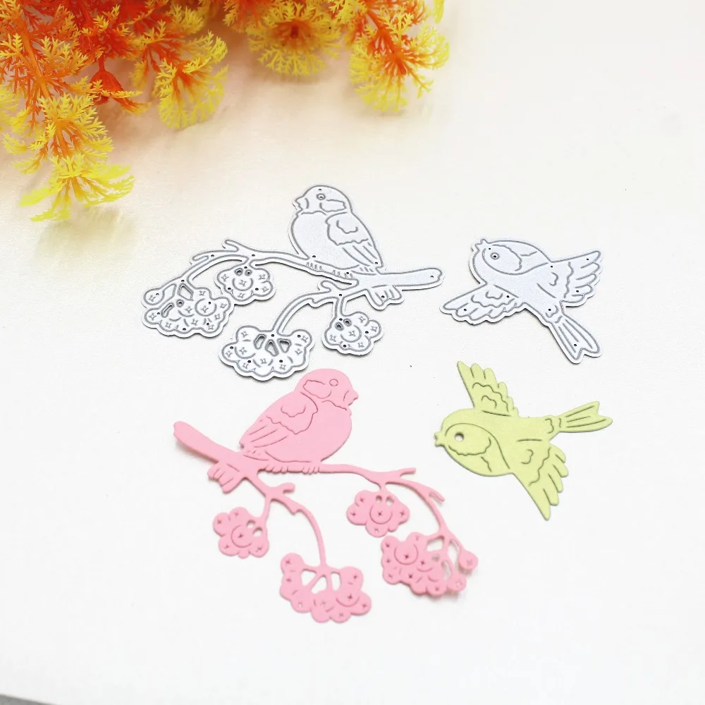 Birds and trees die cut DIY Scrapbooking Photo Album Paper Card Craft Cute Embossing Metal Cutting Dies Stencils Scrapbooking
