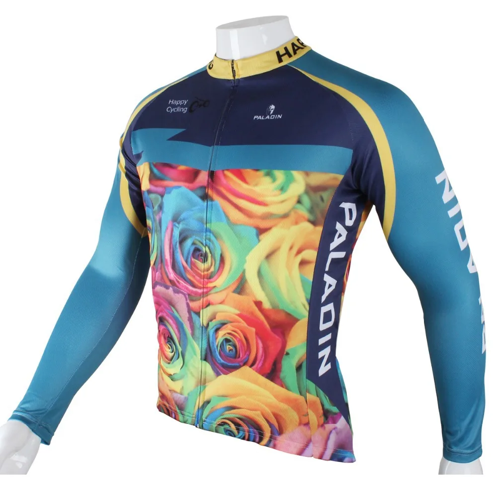 Мужская велосипедная рубашка с длинным рукавом PALADIN розами|cycling clothing|sleeve cycling