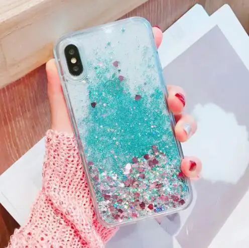 blue С сияющими блестками Мягкий чехол для OPPO A3 A5 A3S A7 A9 F5 F7 F9 F11 pro R9S плюс R11 R9 R17 pRO A57 A59 A83 на заднюю панель для телефона - Цвет: blue