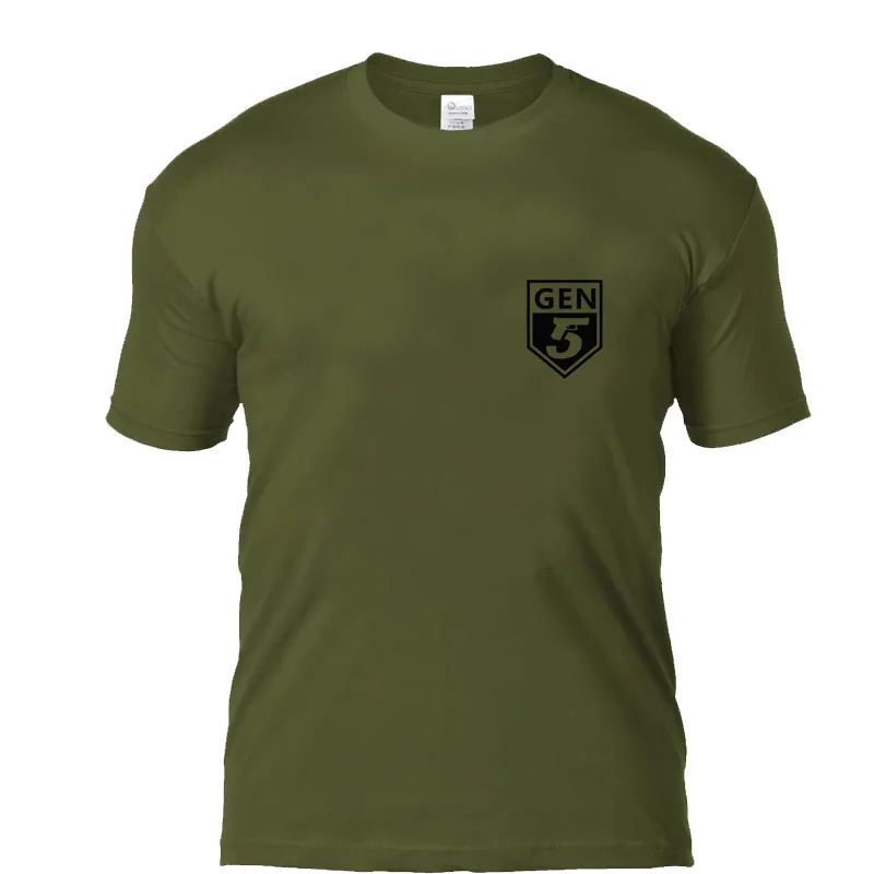 Новинка 2019 Мужская футболка с принтом Glock Gen5 из 100% хлопка дышащая для походов и