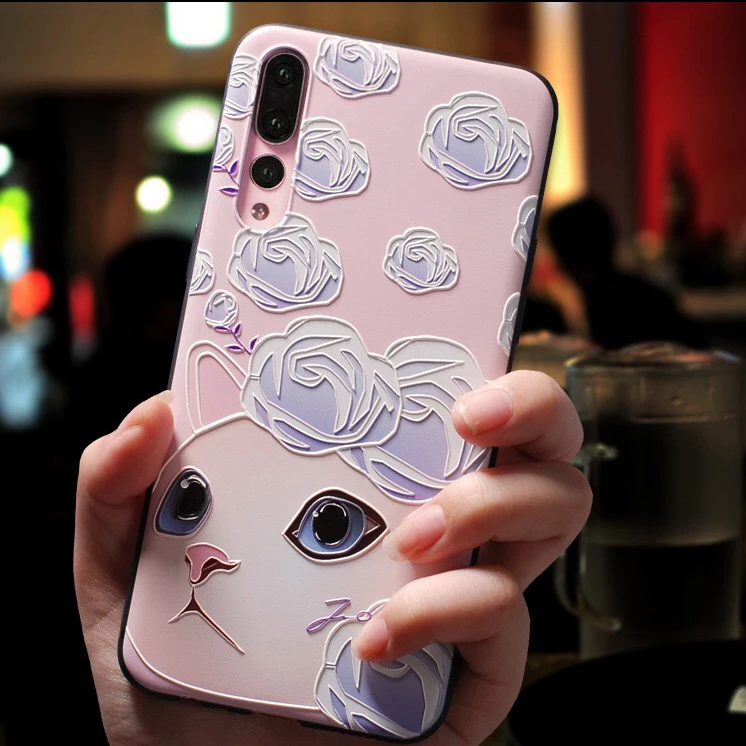 zihuamao 3D рельефным принтом кошки из мультфильма и звезд ТПУ для huawei Коврики 10 20 P30 P20 P8 P9 P10 Lite Mini Pro для huawei Nova 3i 2i 3 я 3E 4 4E чехол - Цвет: zihuamao