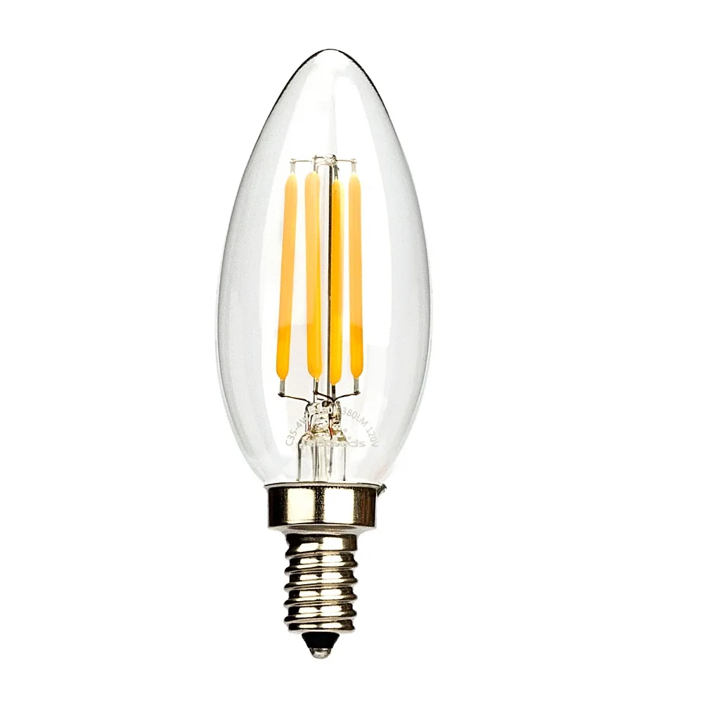 Leadleds 40 Вт эквивалент светодиодные лампочки канделябры C35 (B11) 120В дневного света
