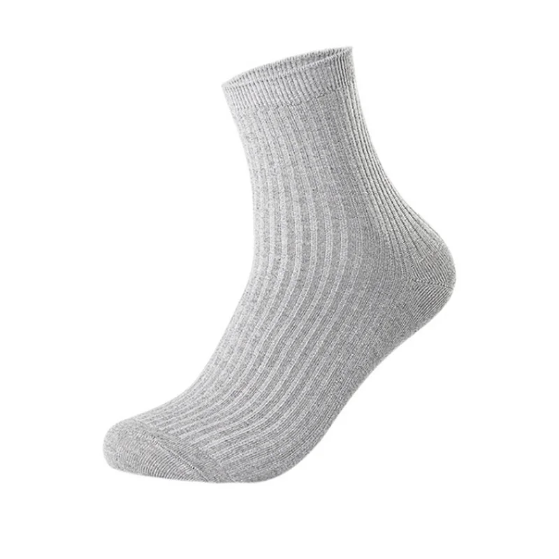 Хлопковые мужские носки одноцветные черные белые повседневные попсокет