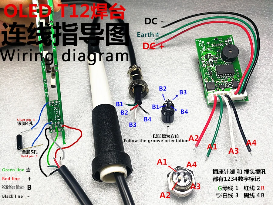 QUICKO паяльная станция DIY наборы/STC T12 OLED цифровой контроллер температуры/T12-907 ручка Meatal чехол с T12-K паяльник