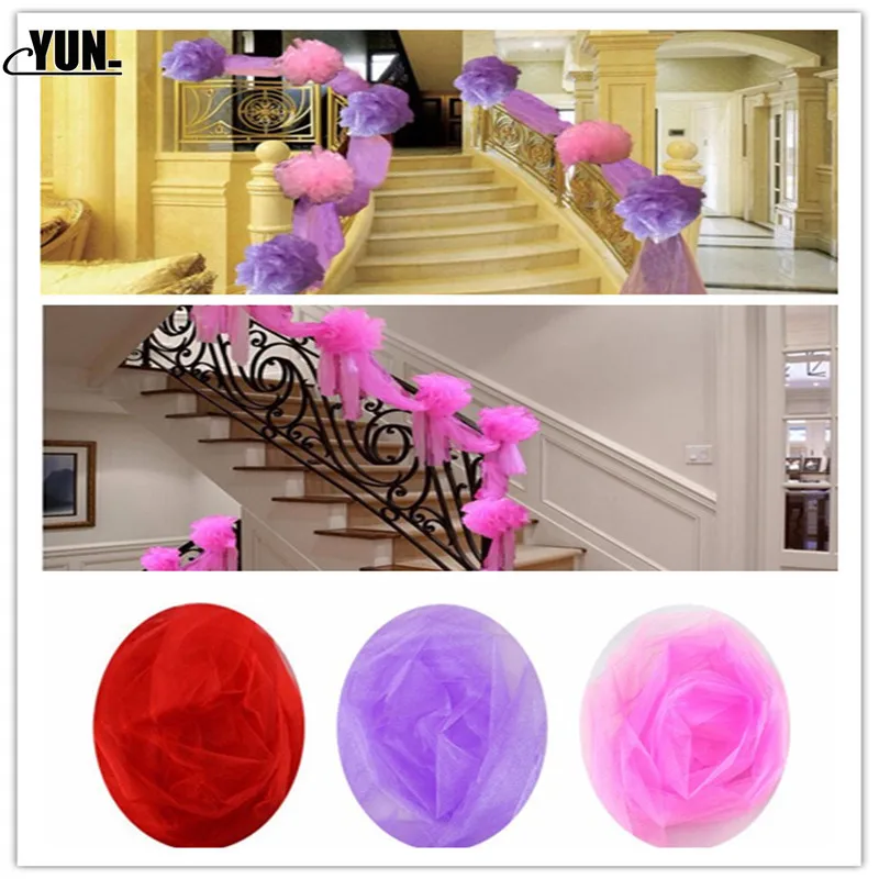 Детское платье для вечеринки с декоративным душем на день рождения девочки из органзы сетчатой, вязаной хлопчатобумажной пряжи, 72 см х 10 м.