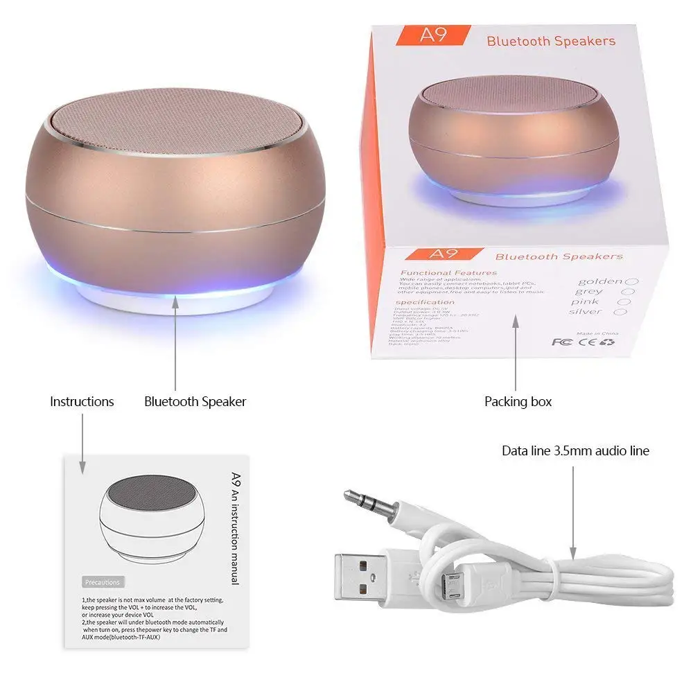 Беспроводная портативная bluetooth колонка уличная басовая перезаряжаемая мини