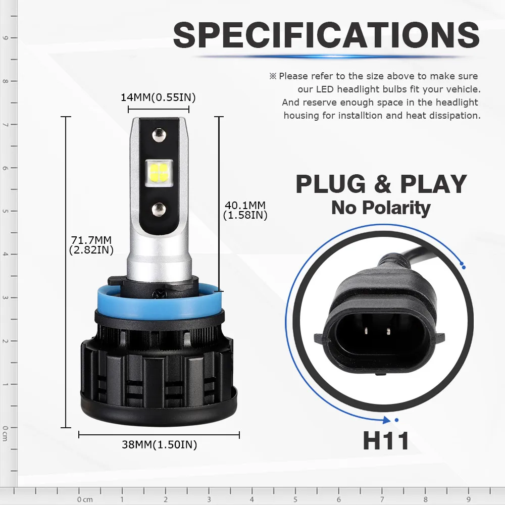 NOVSIGHT 6500K H4 светодиодный H7 H11 H8 HB4 H1 H3 HB3 9005 9006 9007 H13 лампы для автомобильных фар 60 Вт 18000LM стайлинга автомобилей Светодиодный помощи при парковке