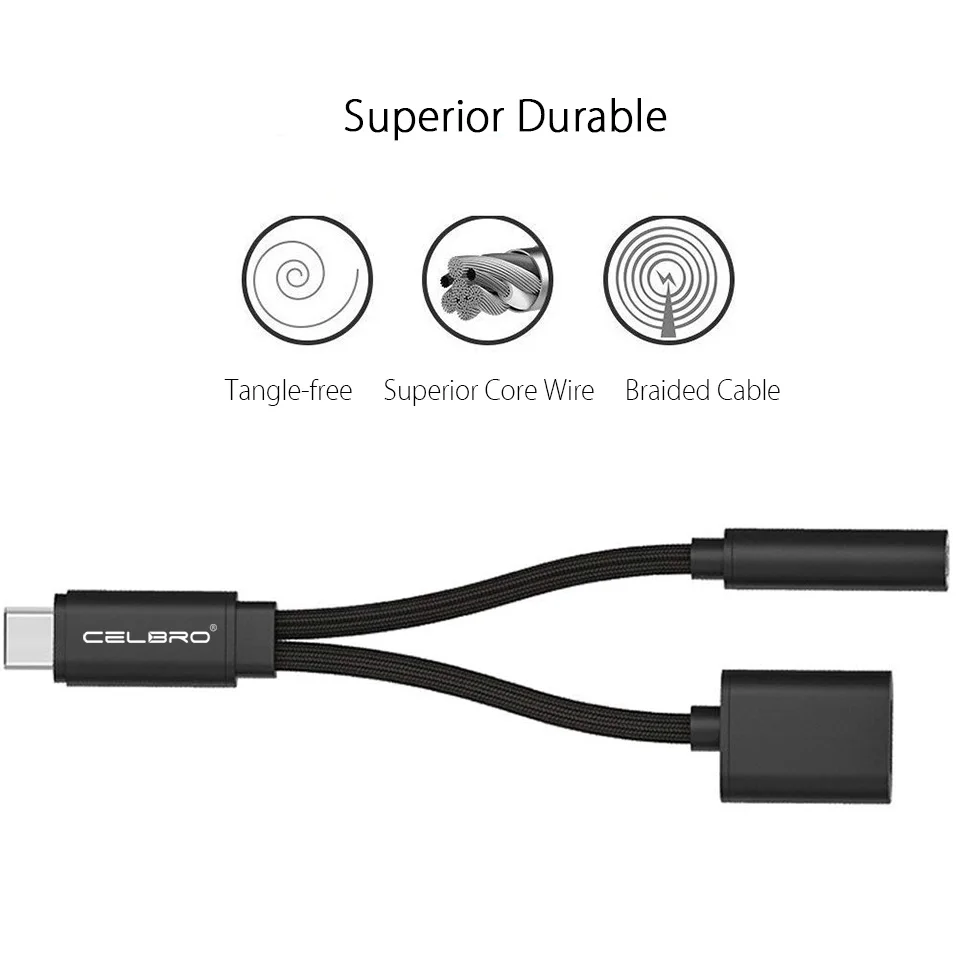 USB Тип C На 3 5 мм Aux Аудио Кабель Разъем для наушников Адаптер 2 в 1 Usb-C Huawei P30 Mate 30 Pro Lite