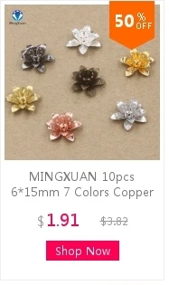 MINGXUAN 20 шт. 12*7 мм Винтаж 6 цветов медные цветы пустой установка филигранные Обертывания Разъемы Шарм фурнитура для изготовления ювелирных изделий