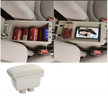 central armrest BIG SPACE+LUXURY+USB box content LED USB for Nissan Sylphy sedan | Автомобили и мотоциклы