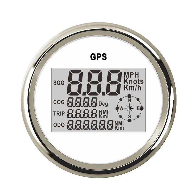 WS 85 мм Лодка Цифровой Автомобильный gps Спидометр 8 цветов с подсветкой для автомобиля мотоцикла трактора грузовика UV ATV 0~ 999 MPH, узлы, км/ч регулируемые - Цвет: WS