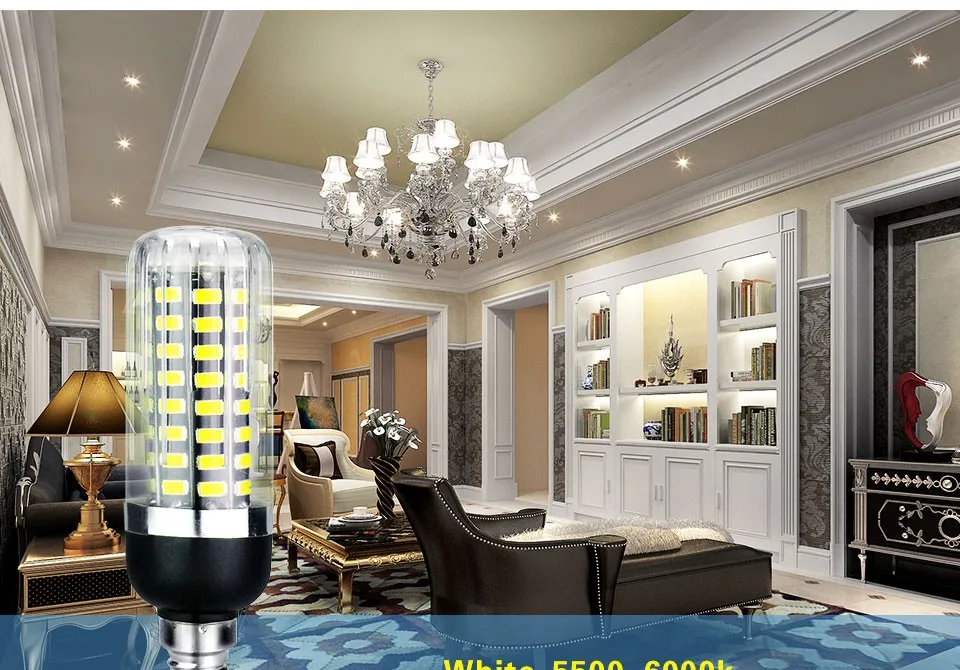 Затемнения без мерцания 5733 SMD Светодиодная Лампа 220 V 5 W 10 W 15 W E27 E14 светодиодная кукурузная лампа смарт-три уровня Диммер СИД лампы