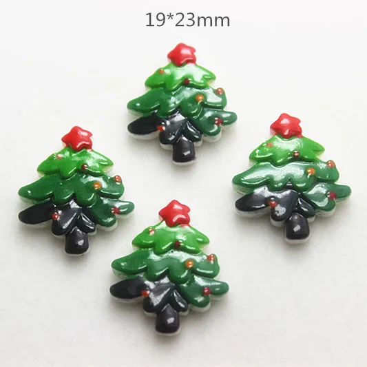 

20pc Resin ChristmasTree Flatback Cabochon Craft for DIY hair bow center scrapbooking,19*23mm