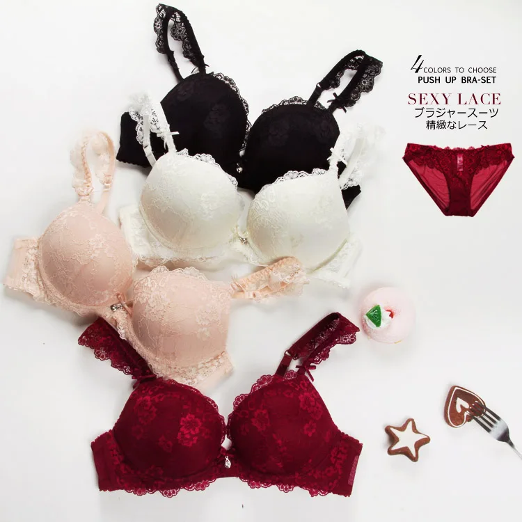 Черная пятница предложения комплект нижнего белья пуш ап сексуальная чашка с