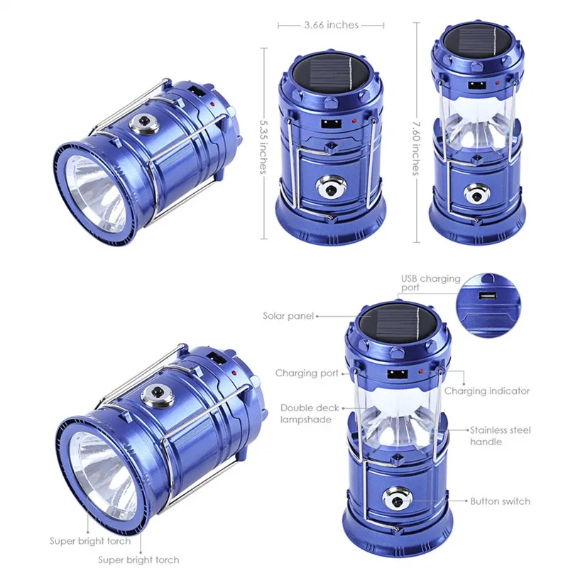 Переносной легкий походный фонарь с 7 светодиодный подвесной светильник для