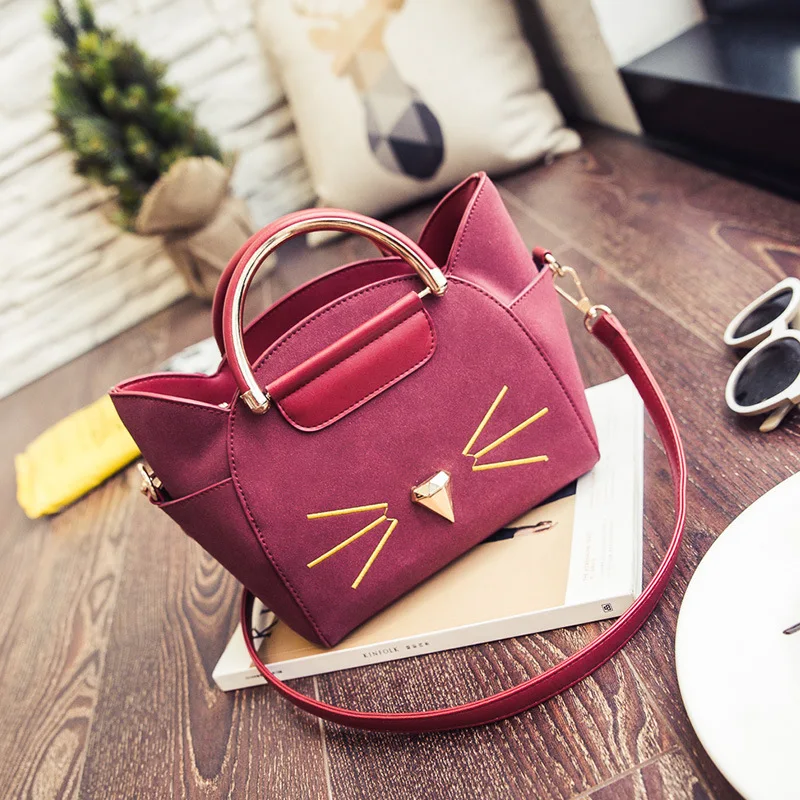 Fzmbai прекрасный небольшой PU Крылья сумки Для женщин кошка сумка|cat messenger bag|messenger