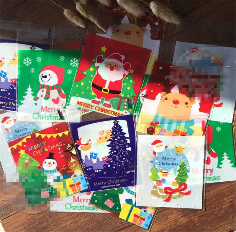 200 шт Рождество Новый год печенье самоклеющиеся мультфильм снеговик узор синий