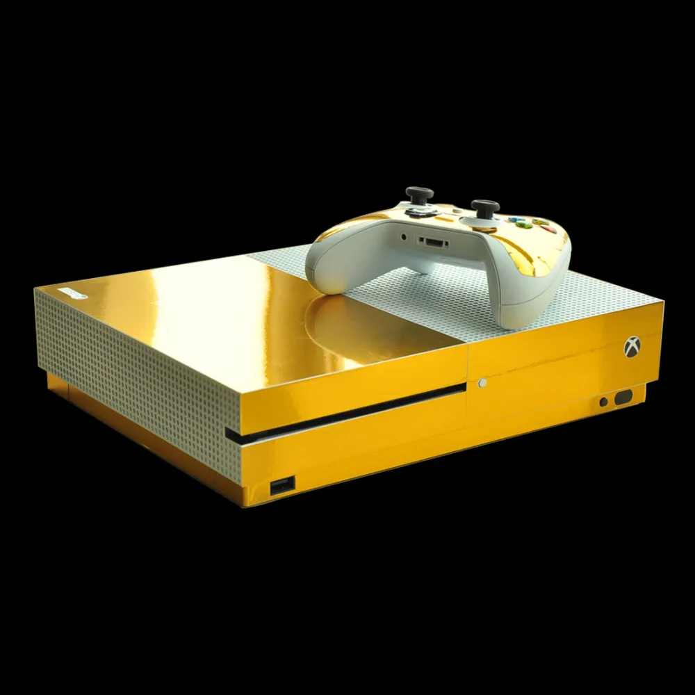 Золотая блестящая наклейка на всю кожу Защитная Наклейка для XBOX ONE Slim Console Kinect и 2