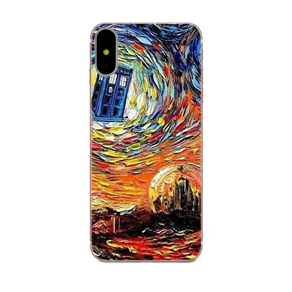 Мягкий ТПУ Модный чехол для мобильного телефона Ван Гог арт Samsung Galaxy Note 5 8 9 S3 S4 S5 S6