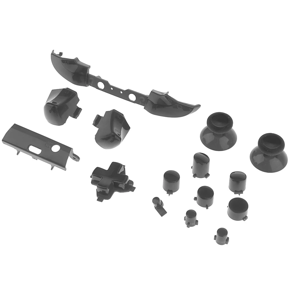 Black For Xbox One Slim Replacement Full Bumper Trigger Buttons DPad LB RB LT RT Mod Kit For Xbox One Slim Controller Custom Cover - Цвет: Black